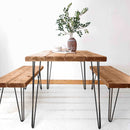 Rustic Bench | Hairpin Leg