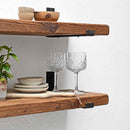 Rustic Inverted Metal Bracket Shelf | 30cm Depth