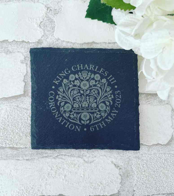Best Seller - King Charles III Coronation Slate Coaster