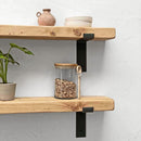 Rustic Lipped Metal Bracket Shelf | 15cm Depth