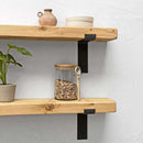Rustic Lipped Metal Bracket Shelf | 15cm Depth