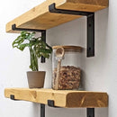 Rustic Lipped Metal Bracket Shelf | 15cm Depth