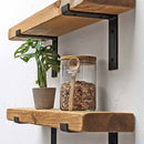 Rustic Lipped Metal Bracket Shelf | 15cm Depth