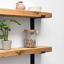 Rustic Lipped Metal Bracket Shelf | 15cm Depth