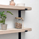 Rustic Lipped Metal Bracket Shelf | 15cm Depth