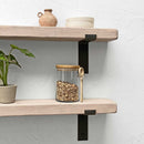 Rustic Lipped Metal Bracket Shelf | 15cm Depth