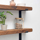 Rustic Lipped Metal Bracket Shelf | 15cm Depth