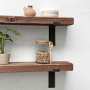 Rustic Lipped Metal Bracket Shelf | 15cm Depth