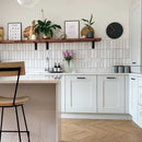 Rustic Lipped Metal Bracket Shelf | 22cm Depth