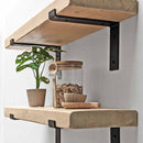 Shabby Chic Lipped Bracket Shelf | 22cm Depth