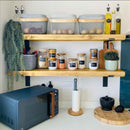 Rustic Lipped Metal Bracket Shelf | 30cm Depth