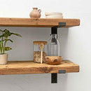Rustic Lipped Metal Bracket Shelf | 30cm Depth