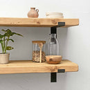 Rustic Lipped Metal Bracket Shelf | 30cm Depth