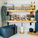 Rustic Lipped Metal Bracket Shelf | 30cm Depth