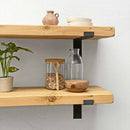 Rustic Lipped Metal Bracket Shelf | 30cm Depth