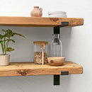 Rustic Lipped Metal Bracket Shelf | 30cm Depth
