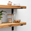 Rustic Lipped Metal Bracket Shelf | 30cm Depth