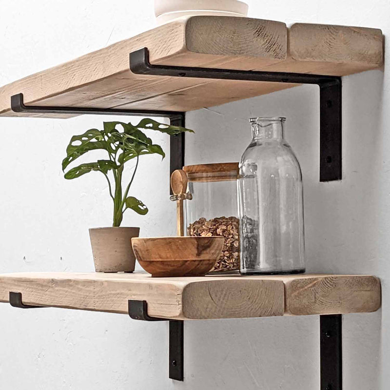 Shabby Chic Lipped Bracket Shelf | 30cm Depth