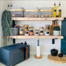 Rustic Lipped Metal Bracket Shelf | 30cm Depth