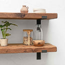 Rustic Lipped Metal Bracket Shelf | 30cm Depth