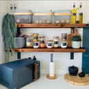 Rustic Lipped Metal Bracket Shelf | 30cm Depth