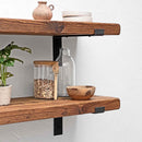 Rustic Lipped Metal Bracket Shelf | 30cm Depth