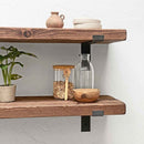 Rustic Lipped Metal Bracket Shelf | 30cm Depth