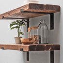 Rustic Lipped Metal Bracket Shelf | 30cm Depth