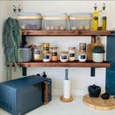 Rustic Lipped Metal Bracket Shelf | 30cm Depth