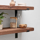 Rustic Lipped Metal Bracket Shelf | 30cm Depth
