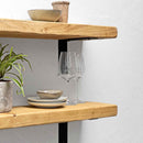 Rustic Metal Bracket Shelf | 22cm Depth