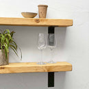 Rustic Metal Bracket Shelf | 15cm Depth
