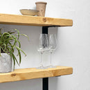 Rustic Metal Bracket Shelf | 15cm Depth