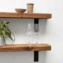 Rustic Metal Bracket Shelf | 15cm Depth