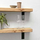 Rustic Metal Bracket Shelf | 15cm Depth