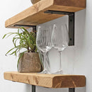 Rustic Metal Bracket Shelf | 15cm Depth