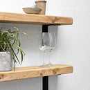 Rustic Metal Bracket Shelf | 15cm Depth