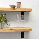 Rustic Metal Bracket Shelf | 15cm Depth