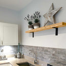 Rustic Metal Bracket Shelf | 15cm Depth