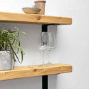 Rustic Metal Bracket Shelf | 15cm Depth