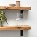 Rustic Metal Bracket Shelf | 15cm Depth