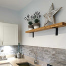 Rustic Metal Bracket Shelf | 15cm Depth