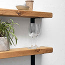 Rustic Metal Bracket Shelf | 15cm Depth