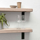 Rustic Metal Bracket Shelf | 15cm Depth