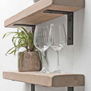 Rustic Metal Bracket Shelf | 15cm Depth