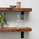 Rustic Metal Bracket Shelf | 15cm Depth