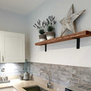 Rustic Metal Bracket Shelf | 15cm Depth