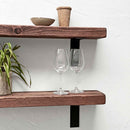 Rustic Metal Bracket Shelf | 15cm Depth