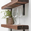 Rustic Metal Bracket Shelf | 15cm Depth