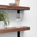 Rustic Metal Bracket Shelf | 15cm Depth